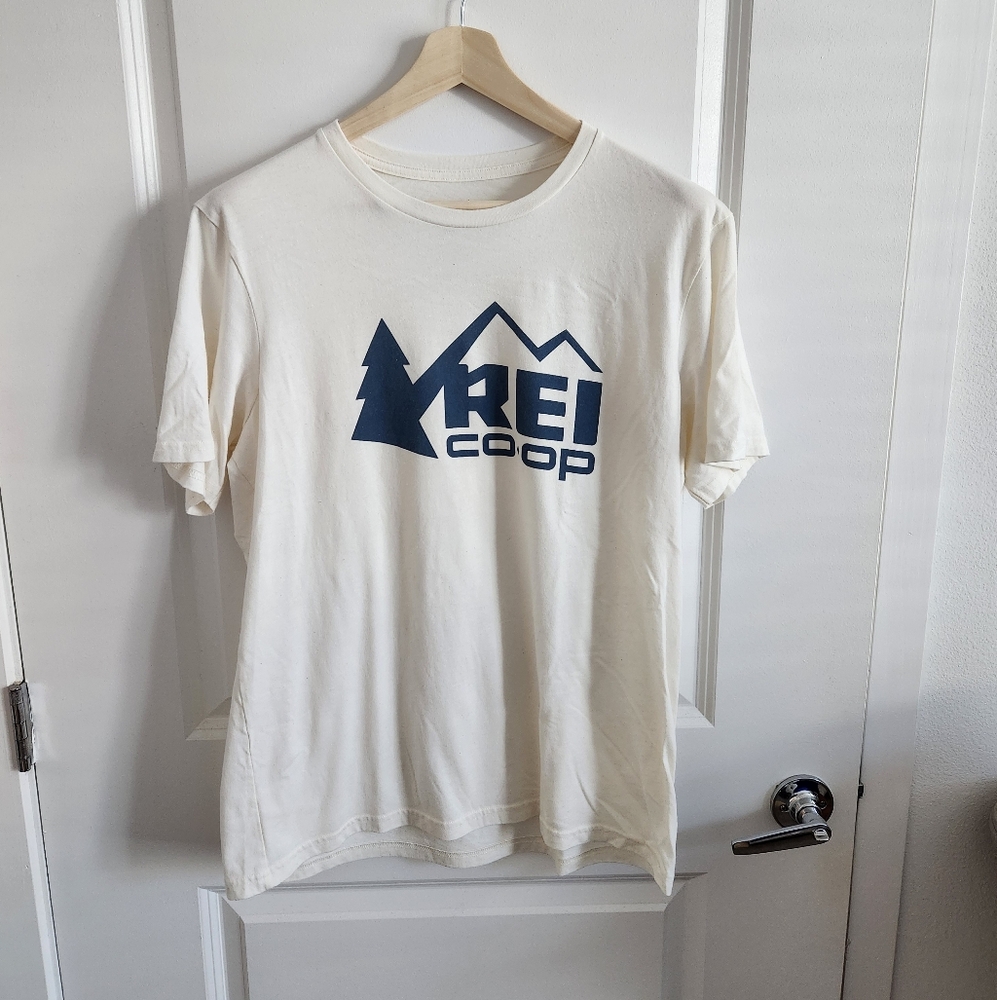 NWOT REI Co-Op Unisex Logo T-Shirt In Ivory, Size Medium - Picture 4 of 7